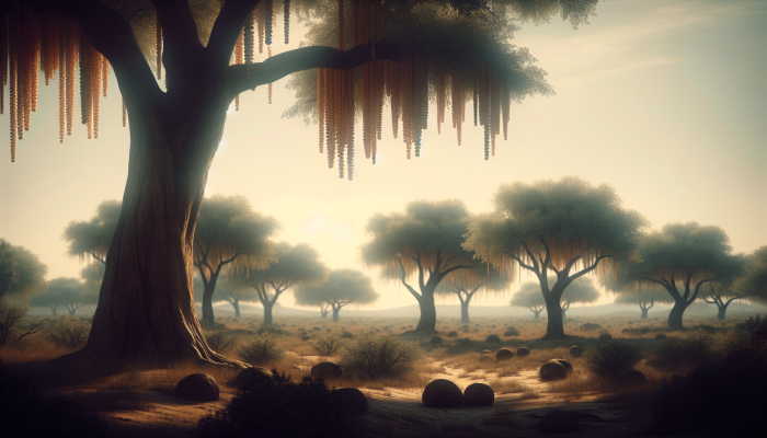 Indian landscape featuring Boswellia serrata trees, symbolizing relief from joint pain and inflammation.